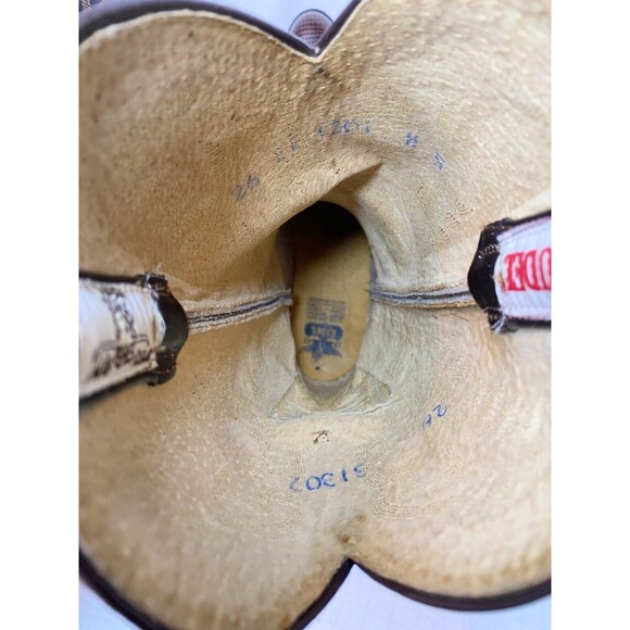 RUDEL BOTAS Brown Leather Western Boots Mens Size 26 EE/ Us 8 Mexico ❤️ - Picture 13 of 16